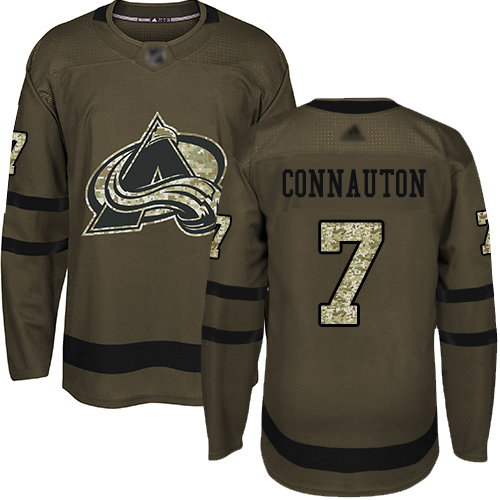 Adidas Colorado Avalanche Men #7 Kevin Connauton Green Salute to Service Stitched NHL Jersey